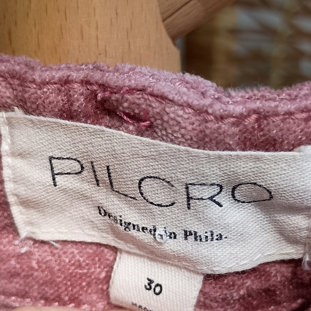 Pilcro Anthropologie Elegant Pink Suede Type Women's Wide Legged Pants_30 - Picture 8 of 10